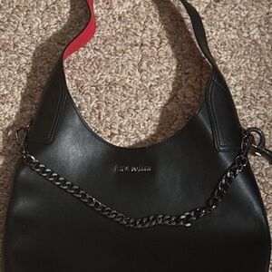 Steve Madden Black and Red Shoulder Bag